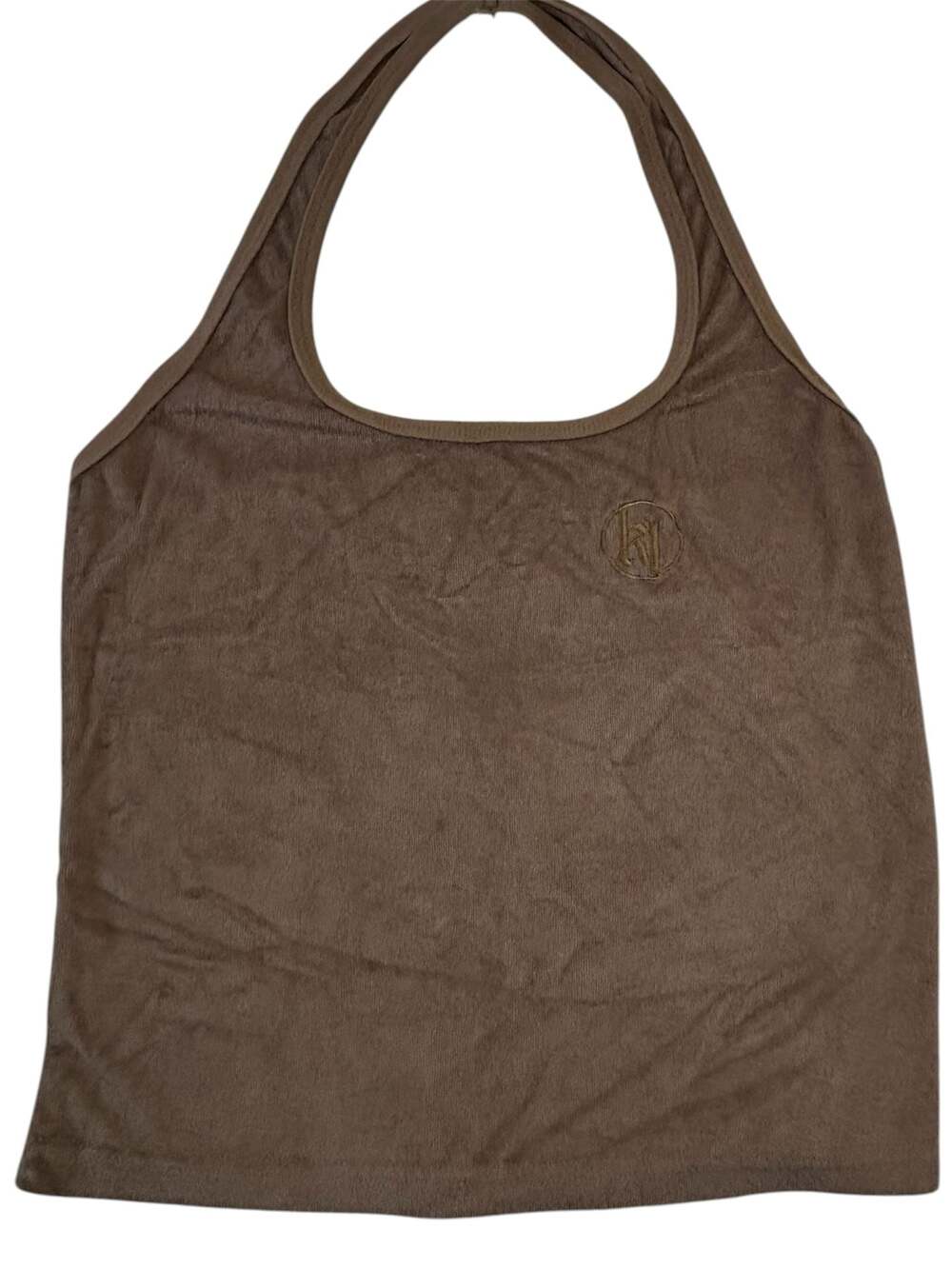 Khy Velour Halter Top Cocoa Size L